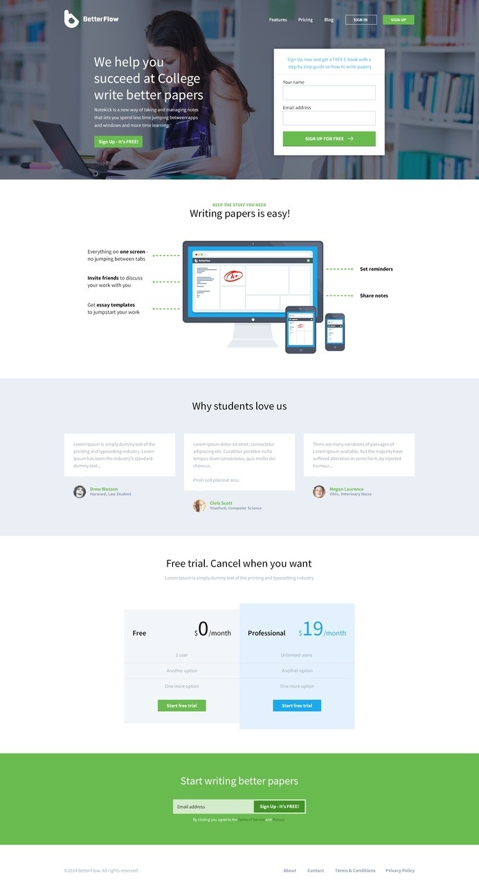 BF - Landing Page by Greg Dlubacz #flat #page #ui #website #landing