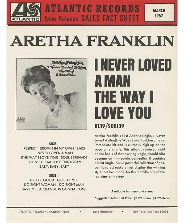 3/1967 Atlantic Sales Fact Sheet - Photos - Atlantic Records #grotesque #atlantic #american #typographz #records