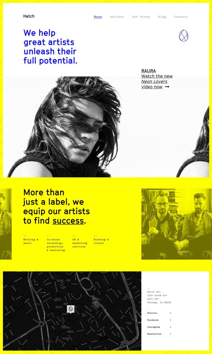 Hatch Landing page