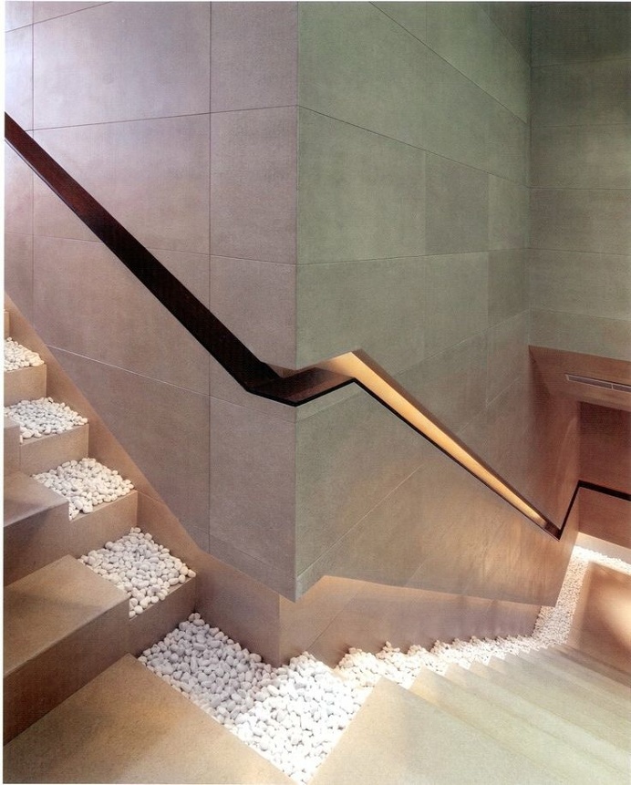 Staircase with Recessed Lighting