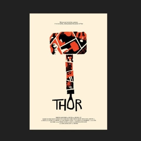 FFFFOUND! | Olly Moss - THOR! I was commissioned by Craig Kyle and Kevin... #movie #moss #olly #poster