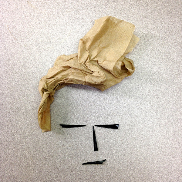 broken fork, napkin #face #design