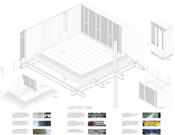 12axo #glass #architecture #detail #axonometric