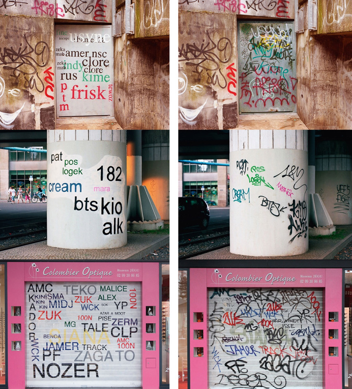 Mathieu Tremblin's [FR] brilliant 'Tag Clouds' series turning graffiti legible