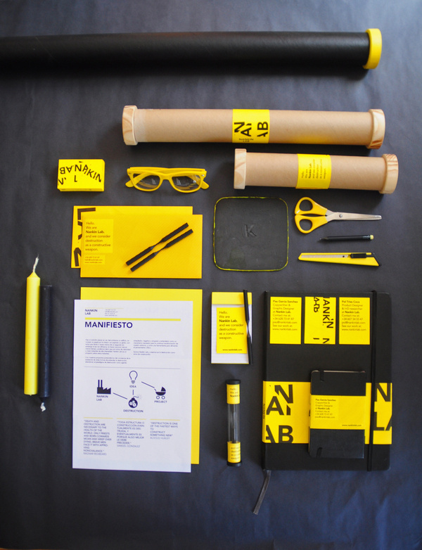 Nankin Lab on the Behance Network #deconstructive #yellow #graphic #black