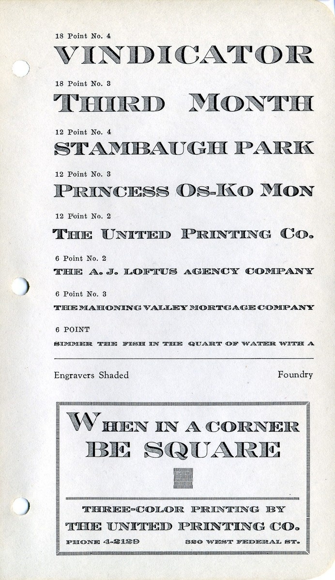 Engravers Shaded type specimen #type #specimen