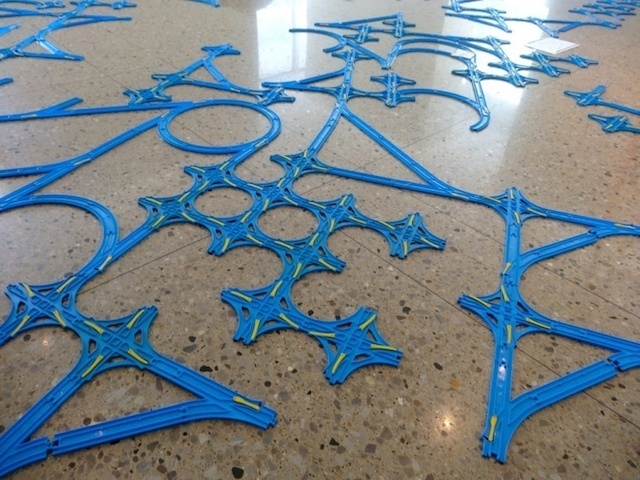 4-toy rail tracks #pattern #rai #tracks #art #toy