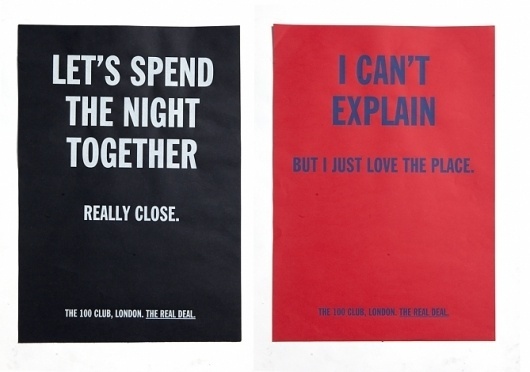 The 100 club – Central Saint Martins BA Graphic Design Degree Show 2011 #geraldine #design #poster #type #nassieu #maupas