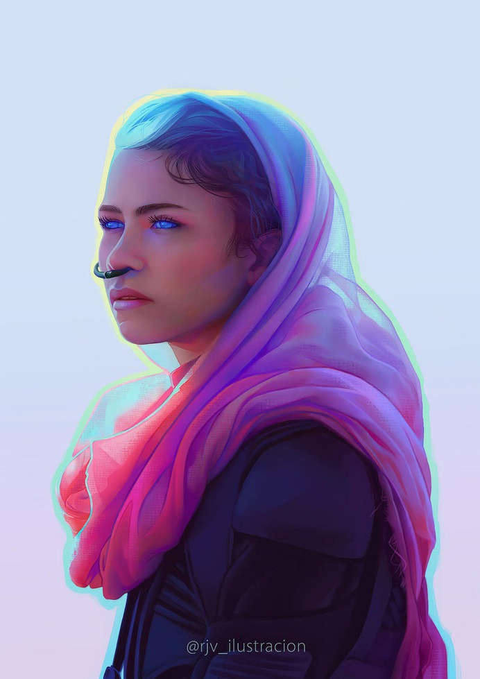 Zendaya in Dune movie by rjv-ilustracion