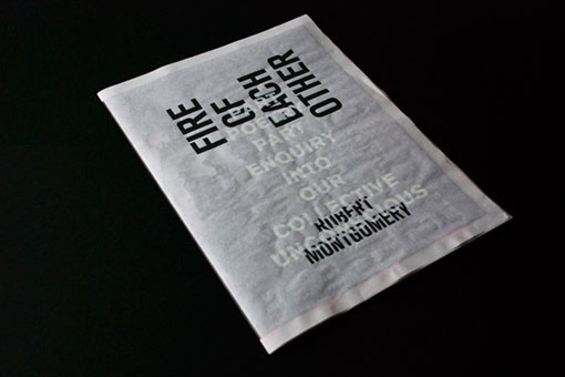 Design Work Life » Student Work: Januar Rianto: Fire Of Each Other #typography