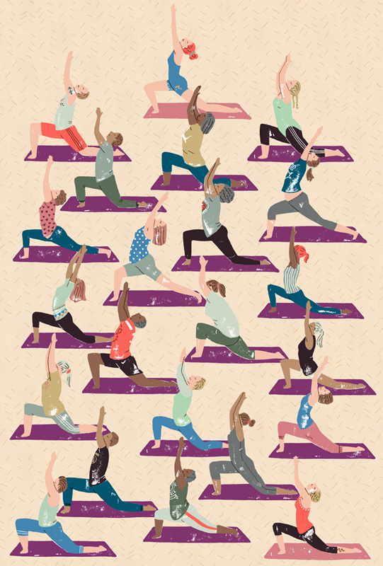 The Observer 'The New Review' harrydrawspictures #illustration #yoga