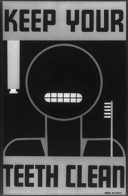 Keep your teeth clean #wpa #retro #vintage #poster
