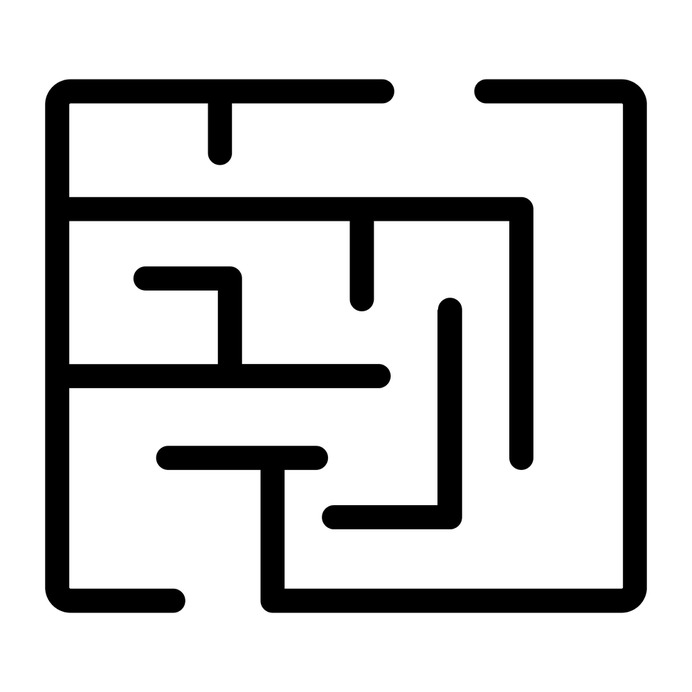 See more icon inspiration related to maze, labyrinth, way, road, solution, puzzle, business and finance, entertainment, miscellaneous, gaming, education, marketing and business on Flaticon.