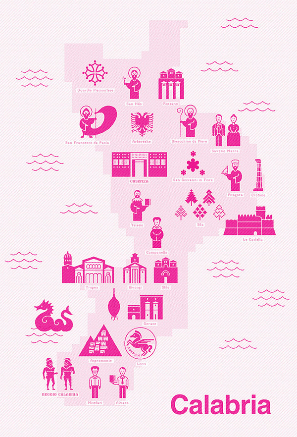 Territorial Alphabets Italy #design #italy #icons #map