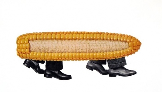 Dan Bina, Corn Lobbyists #bina #eat #food #dan #men #art #corn #man #collage