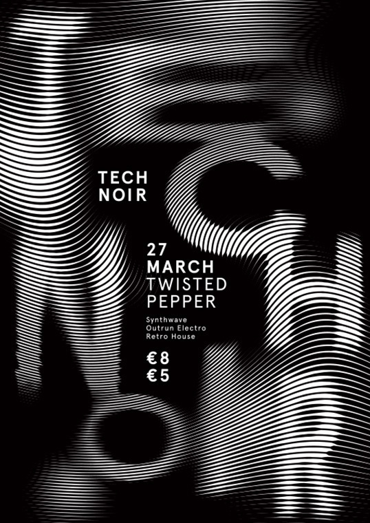 Tech Noir #type #black #poster