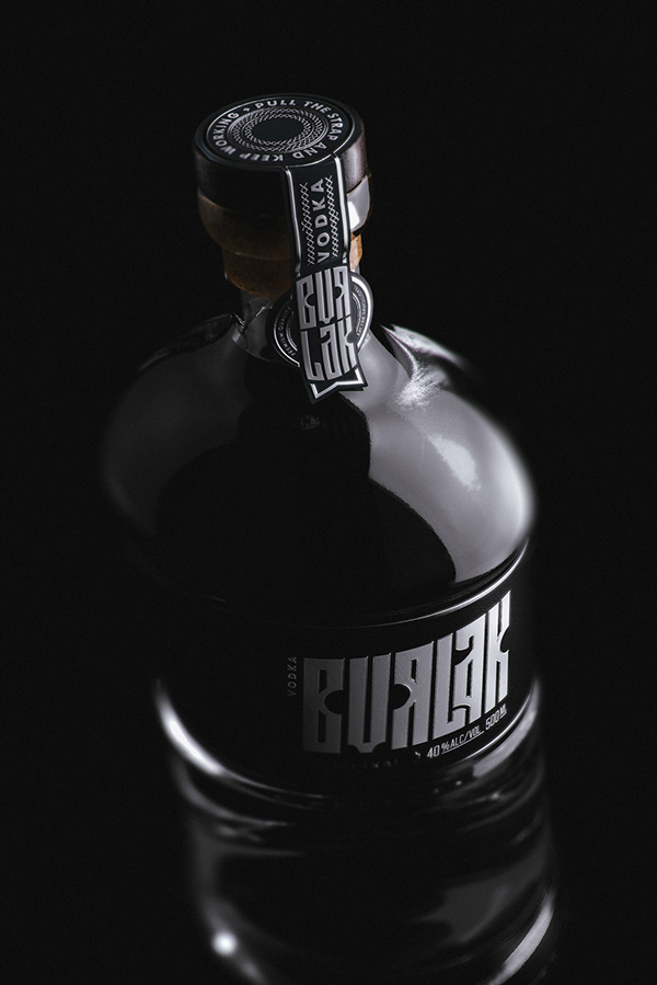 Concept Vodka Burlak by Unblvbl (https://www.behance.net/Unblvbl) #vodka #spirit #burlak #unblvbl #design #bottle #label