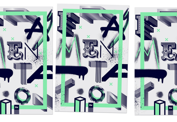 Frag.men.ta.tion on Behance #blankhiss #fragmentation #poster #type #typography