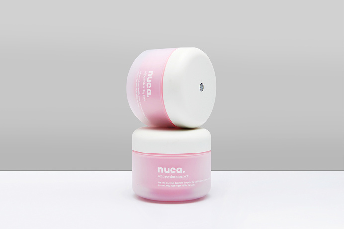 nuca Brand corporate Design branding by eggplant factory beauty cosmetic cosmetics beautiful pink violet typography minimal japan branding g