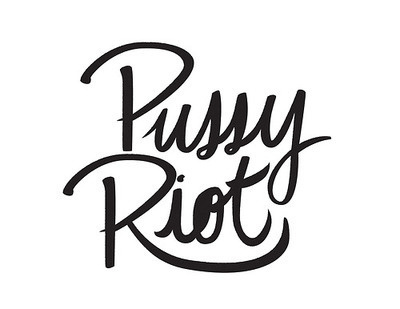 August 17, 2012 Pussy Riot members jailed for two years for hooliganism #script #white #handwriting #pussy #black #riot #and #typography
