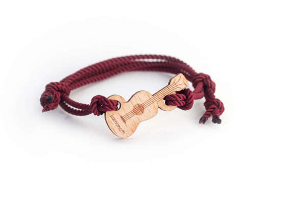 #Ukulele Kemono #bracelet #guitar - wood edition - #wood - #music #kemono #jewel #present