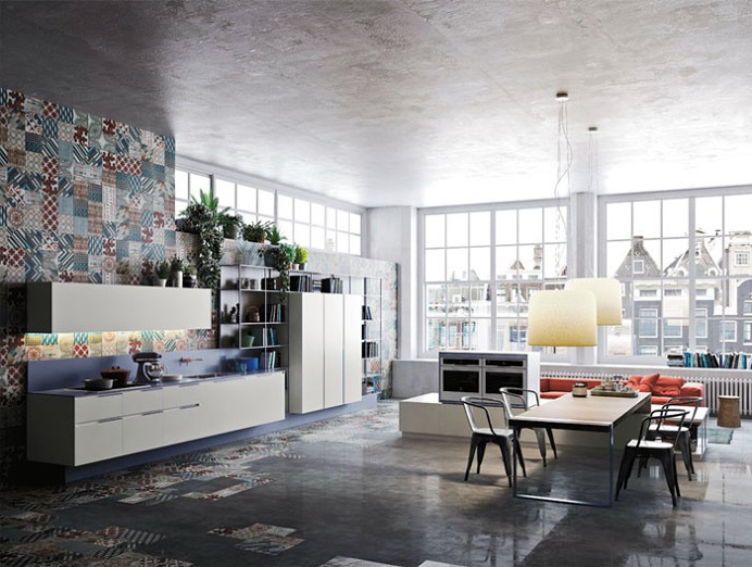 Loft Style Kitchen Design by Michele Marcon - #kitchen, #kitchens, kitchen ideas, kitchen design