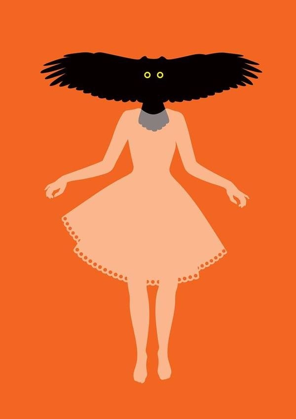 polska ilustracja dla dzieci il. Anna Goszczyńska #illustration #face #girl #bird