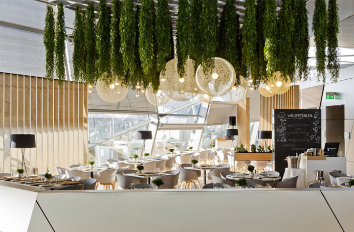 Restaurant Decor With Green Spirit
