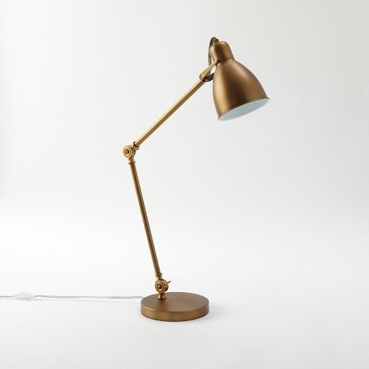 Industrial Task Table Lamps | west elm #lamp #west #elm #brass #lighting #industiral
