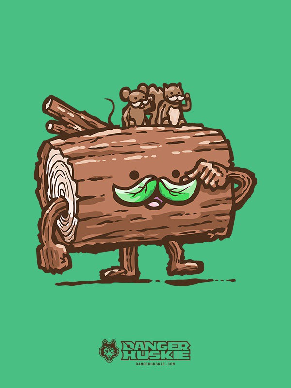 Deep in the woods, a group of forest friends twirl their lush mustaches to the amazement of the other animals, leaves and branches!