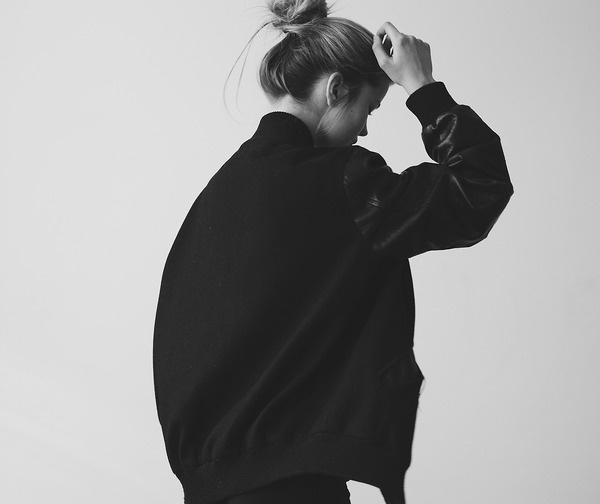 woman jacket #woman #jacket #black #hair #photography #fashion