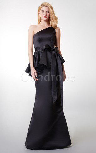 Robe de soirée moderne ceinture en étoffe avec nœud manche nulle avec ruban