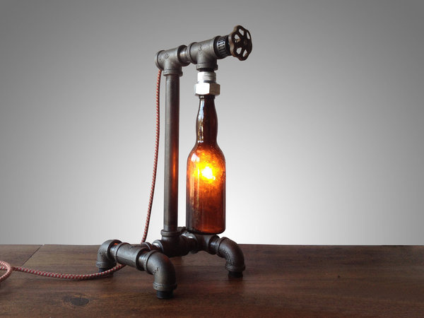 Vintage Industrial Brewery Lamp Faucet Switch Industrial Furniture Pipe Fixture Bar Decor Steampunk #industrial #resuse #vintage