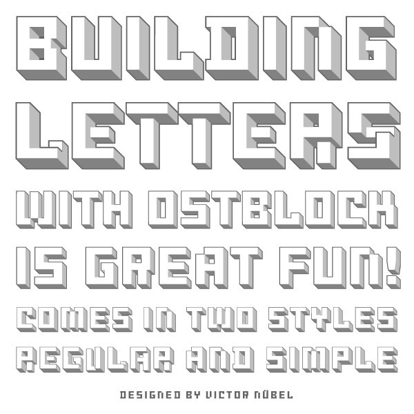 OSTBLOCK Simple – Volcano Type on Behance #fonts #isometric #perspective #3d #typography