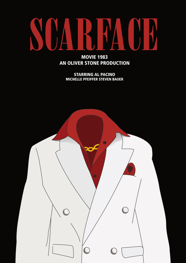 minimalistic movie poster #movie #minimalistic #illustration #poster #scarface