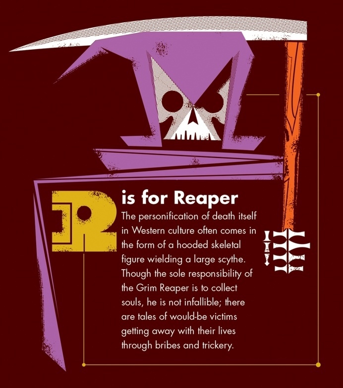 Mythical Creatures Alphabet »  Scotty Reifsnyder #illustration #reaper