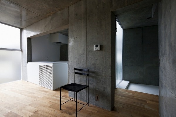 Apartment with Windcourt by Tekuto #modern #design #minimalism #minimal #leibal #minimalist