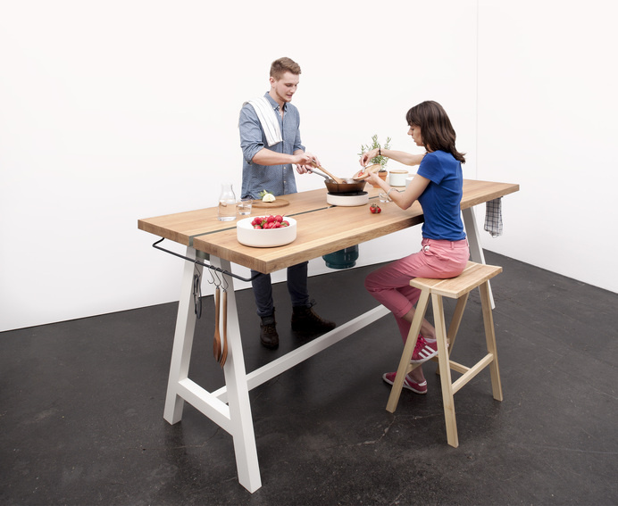 Design solution for cooking, dining and socialization: The Cooking Table by Putzier Moritz #ideas #design #solution
