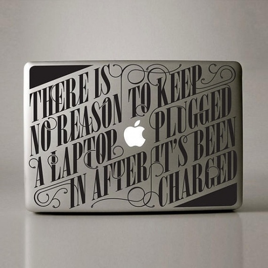 Creative Review - Can you kick it? #lettering #apple #typography #vinyl #type #sticker #mac
