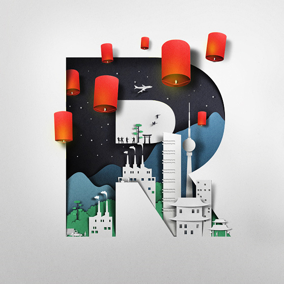 RMB on Behance #letter #illustration #type