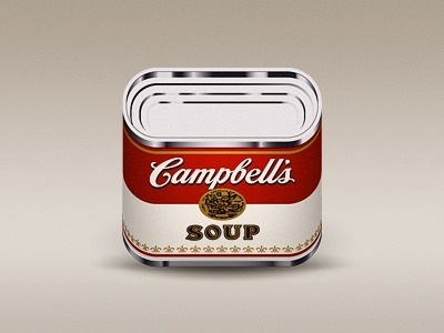 Dribbble - Campbells by Julian Burford #icon #illustration #food