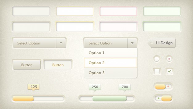 Web elemetns with form Free Psd. See more inspiration related to Web, Elements, Ui, Buttons, Form, Psd, Web elements, Web button, Slider, Options, Horizontal and Select on Freepik.
