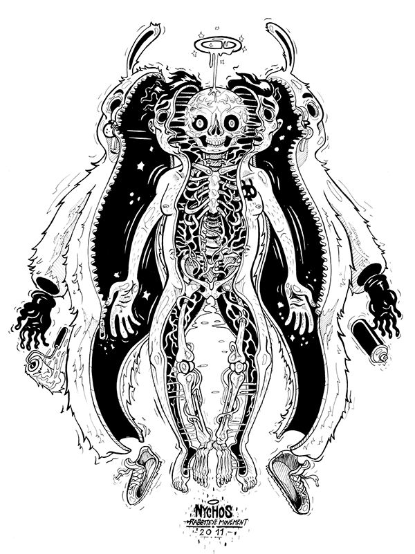 Drawings and inked illustrations