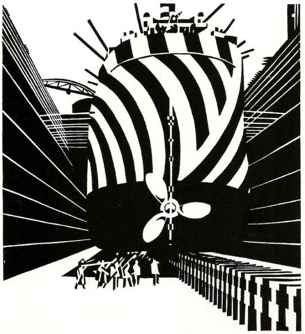 FFFFOUND! | Edward Wadsworth - Google Images #ships #dazzle