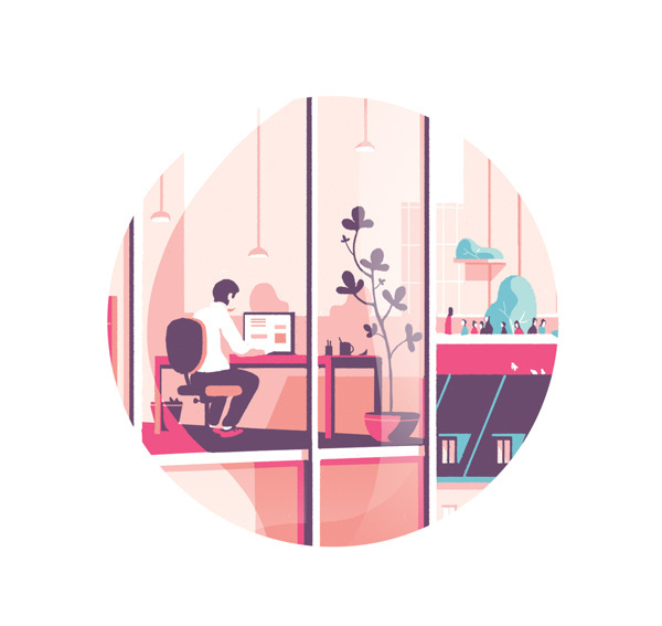 illustration for the french company "Gecina" #vector #business #icon #office #tom #illustration #haugomat #work