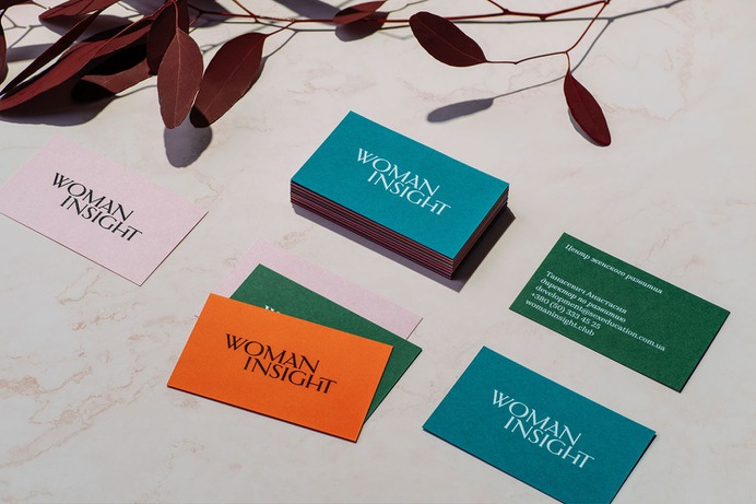 Woman Insight Identity - Mindsparkle Mag FEDORIV Creative, Sasha Blagov & Lena Smirnova designed the identity for Woman Insight. Inspired by an expensive women's gloss, they developed a vivid visual system. #logo #packaging #identity #branding #design #color #photography #graphic #design #gallery #blog #project #mindsparkle #mag #beautiful #portfolio #designer