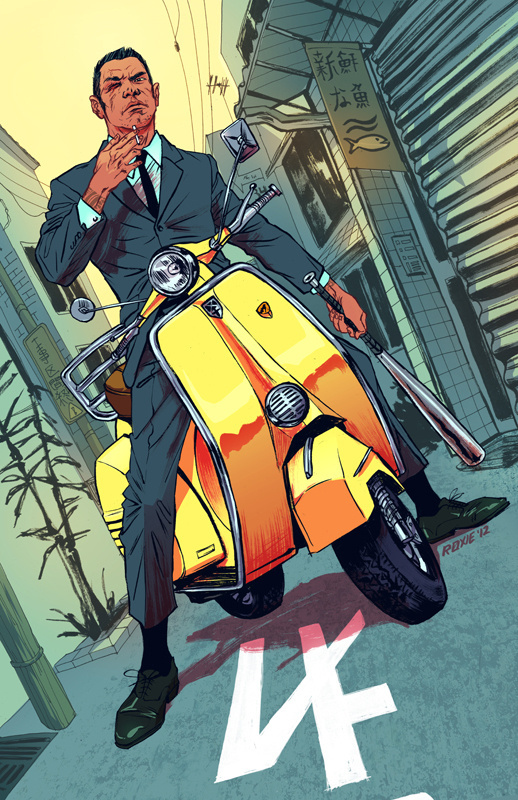 Roxie vizcarra #moto #man #illustration