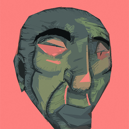 #ilustration #man #pink