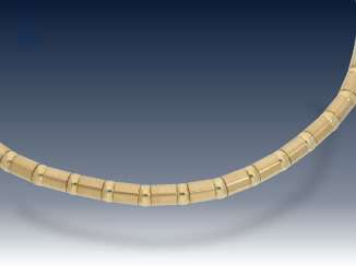 Kette/Collier: modernes, hochwertiges und dekoratives Goldcollier mit interessantem Design