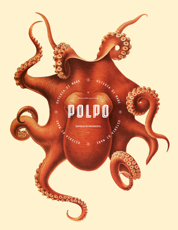 Polpo Restaurant branding by Richard Marazzi #branding